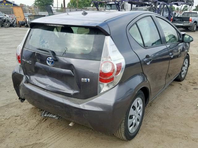 JTDKDTB34D1053631 - 2013 TOYOTA PRIUS C GRAY photo 4