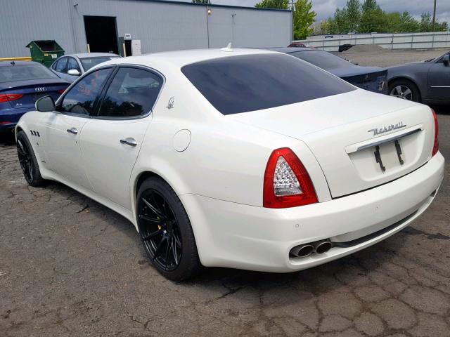 ZAMFK39AX90043156 - 2009 MASERATI QUATTROPOR WHITE photo 3