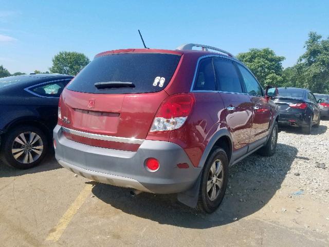 3GSCL33P88S637564 - 2008 SATURN VUE XE RED photo 4