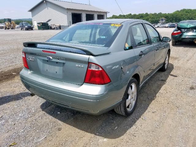 1FAHP34N05W233330 - 2005 FORD FOCUS ZX4 GREEN photo 4