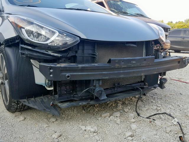 KMHDH6AH7EU028519 - 2014 HYUNDAI ELANTRA CO GRAY photo 9