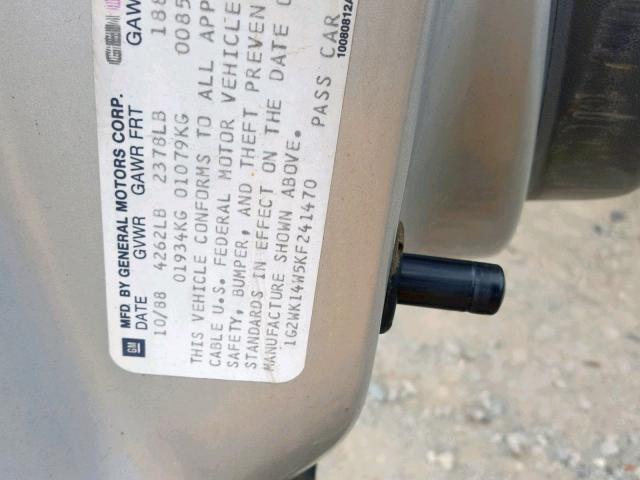 1G2WK14W5KF241470 - 1989 PONTIAC GRAND PRIX WHITE photo 10