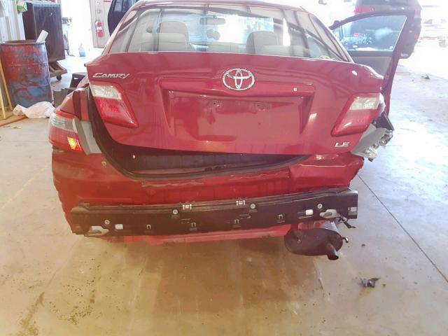 4T1BE46K59U342068 - 2009 TOYOTA CAMRY BASE RED photo 9