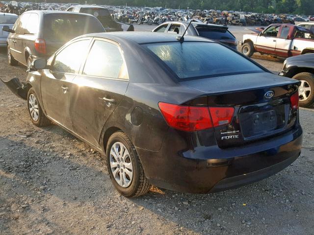 KNAFU4A27A5881397 - 2010 KIA FORTE EX BLACK photo 3