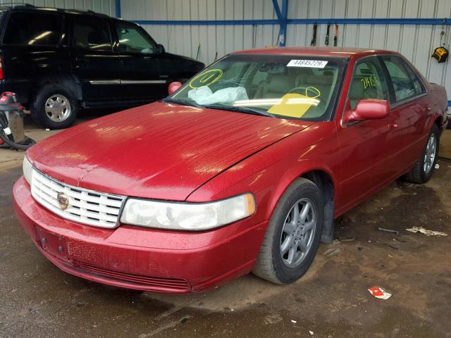 1G6KS54Y51U225611 - 2001 CADILLAC SEVILLE SL MAROON photo 2