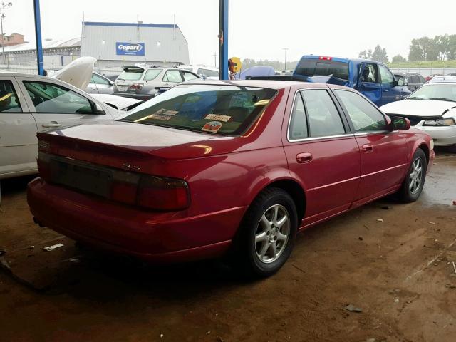 1G6KS54Y51U225611 - 2001 CADILLAC SEVILLE SL MAROON photo 4