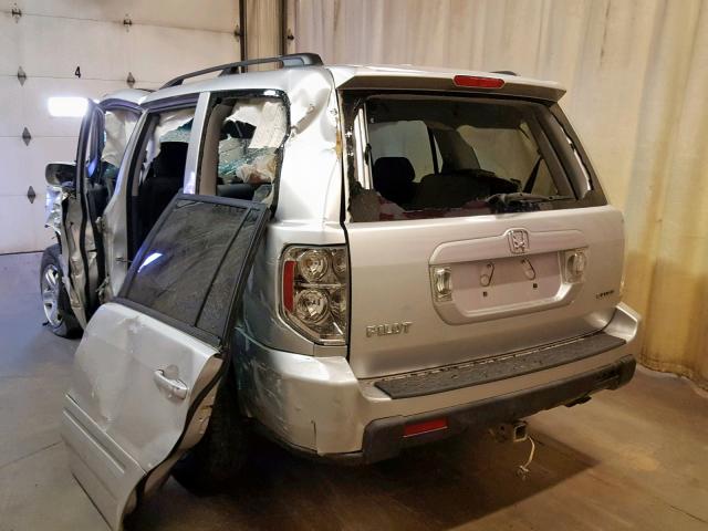 5FNYF18248B024280 - 2008 HONDA PILOT VP SILVER photo 3