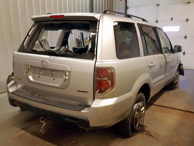 5FNYF18248B024280 - 2008 HONDA PILOT VP SILVER photo 4