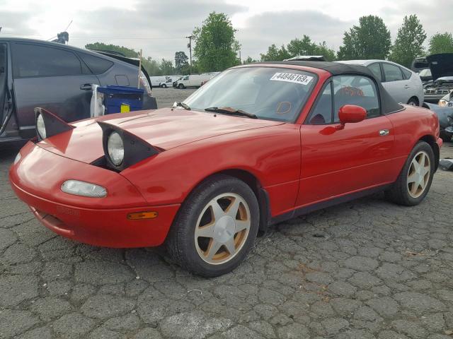 JM1NA3511L0108752 - 1990 MAZDA MX-5 MIATA RED photo 2