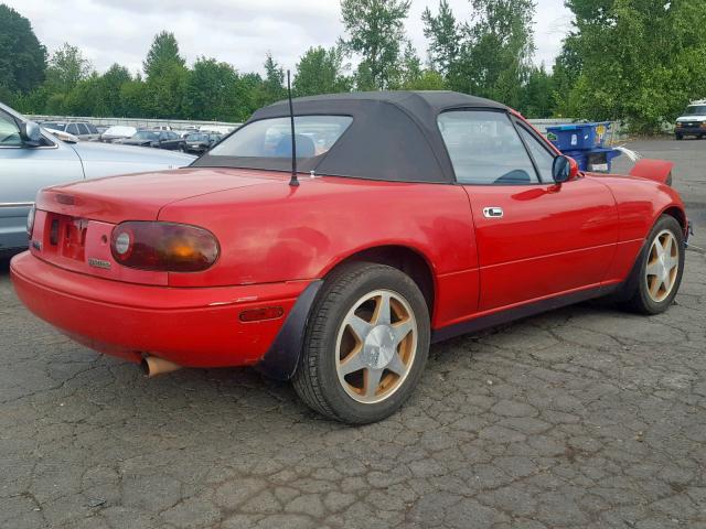 JM1NA3511L0108752 - 1990 MAZDA MX-5 MIATA RED photo 4