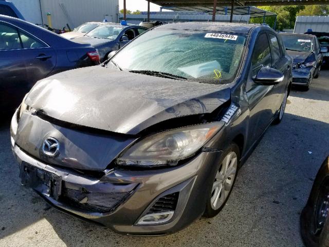 JM1BL1H66A1227820 - 2010 MAZDA 3 S BLACK photo 2