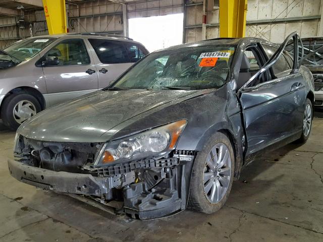 1HGCP2F86BA109756 - 2011 HONDA ACCORD EXL GRAY photo 2