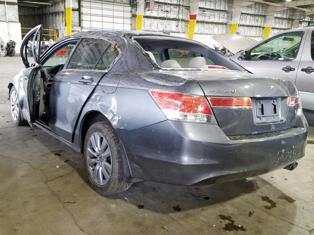 1HGCP2F86BA109756 - 2011 HONDA ACCORD EXL GRAY photo 3