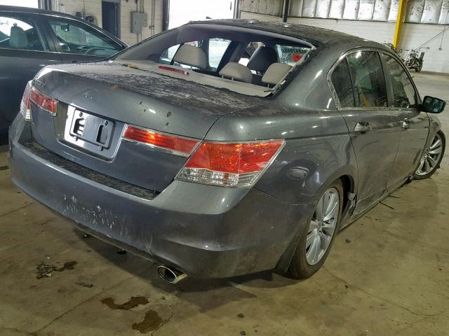 1HGCP2F86BA109756 - 2011 HONDA ACCORD EXL GRAY photo 4