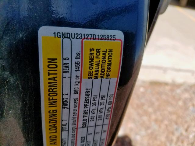 1GNDU23127D125825 - 2007 CHEVROLET UPLANDER L 蓝色 照片 10