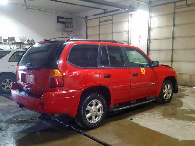 1GKDT13S122122762 - 2002 GMC ENVOY RED photo 4