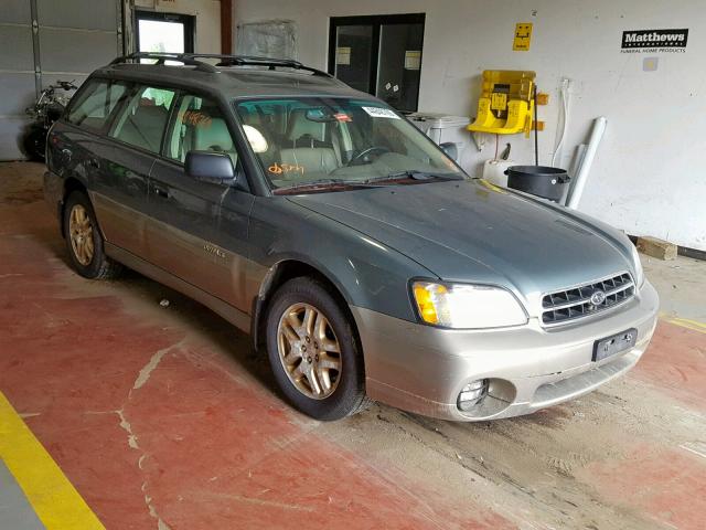 4S3BH686727639029 - 2002 SUBARU LEGACY OUT GREEN photo 1