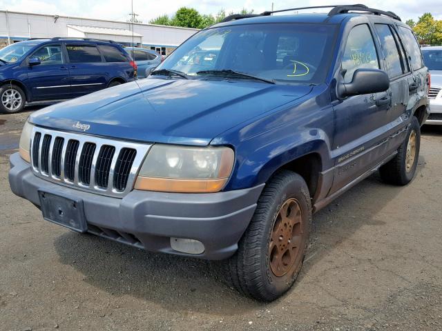 1J4GW48S61C689840 - 2001 JEEP GRAND CHER BLUE photo 2