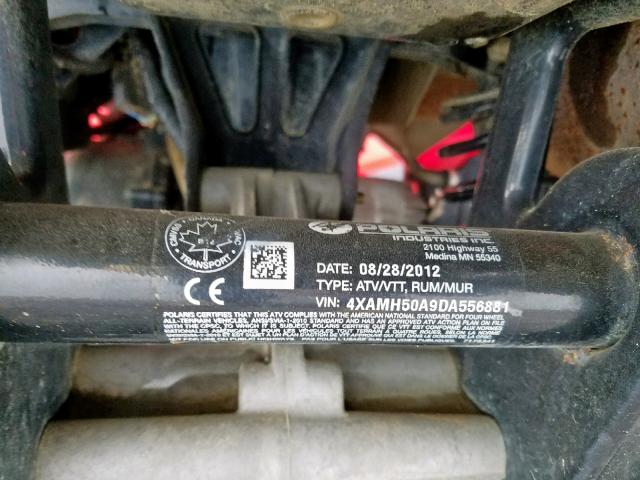 4XAMH50A9DA556881 - 2013 POLARIS SPORTSMAN RED photo 10