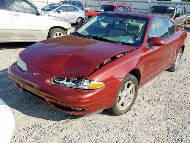 1G3NF12E21C183890 - 2001 OLDSMOBILE ALERO GLS MAROON photo 2