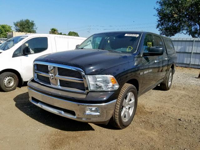 1C6RD6LT9CS174251 - 2012 DODGE RAM 1500 S BLACK photo 2