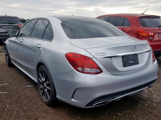 55SWF6EB5GU106718 - 2016 MERCEDES-BENZ C 450 4MAT SILVER photo 3