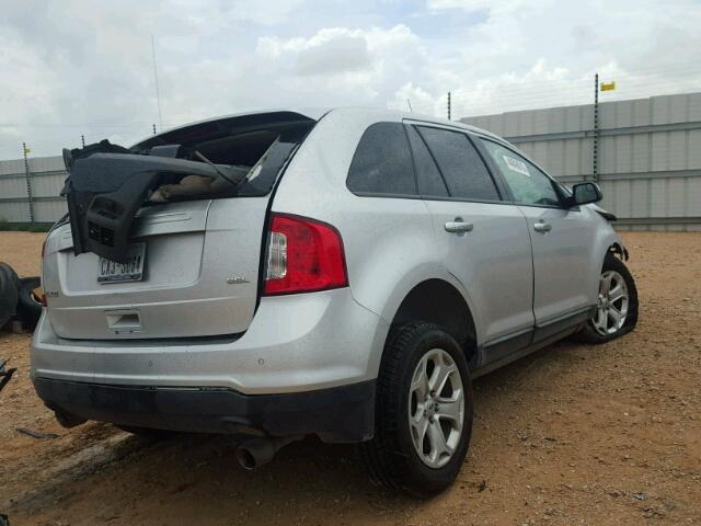 2FMDK3JCXBBB27289 - 2011 FORD EDGE SEL SILVER photo 4