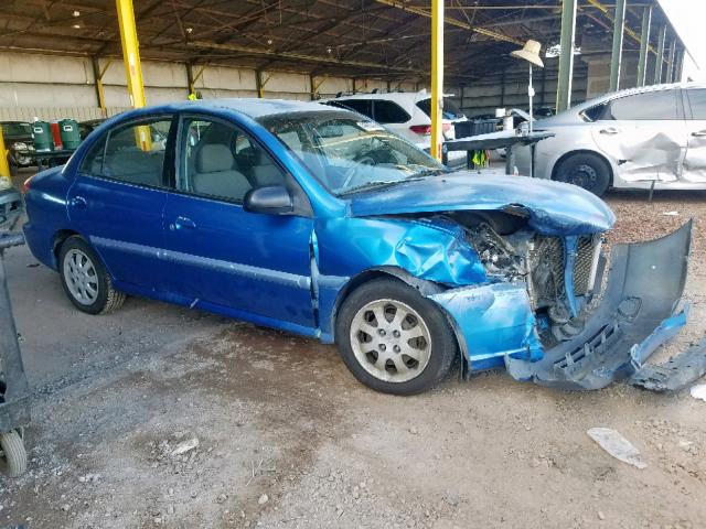 KNADC125936272410 - 2003 KIA RIO BLUE photo 1