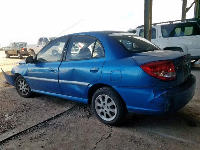 KNADC125936272410 - 2003 KIA RIO BLUE photo 3