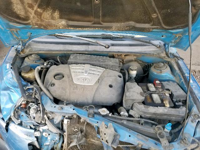 KNADC125936272410 - 2003 KIA RIO BLUE photo 7