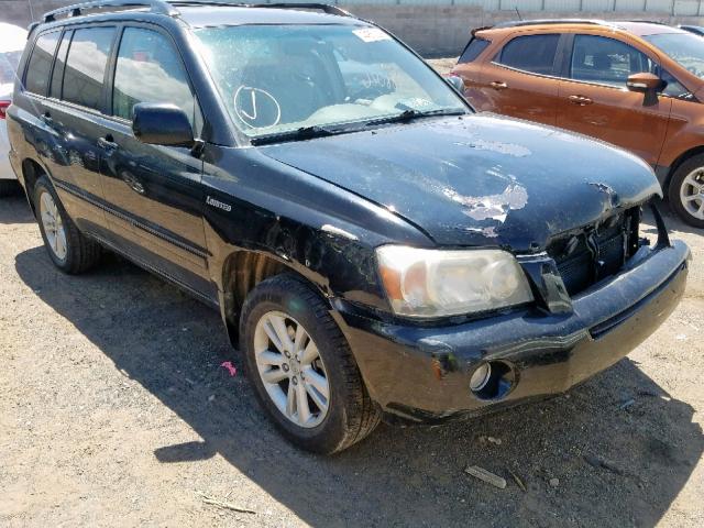 JTEEW21A960006312 - 2006 TOYOTA HIGHLANDER BLACK photo 1