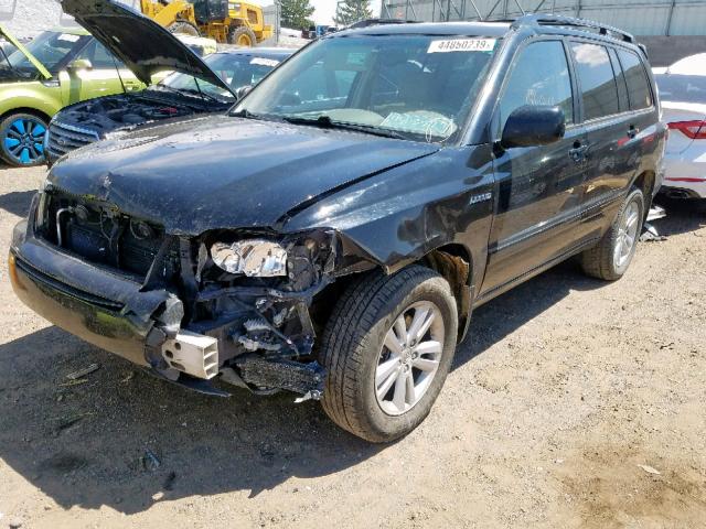 JTEEW21A960006312 - 2006 TOYOTA HIGHLANDER BLACK photo 2