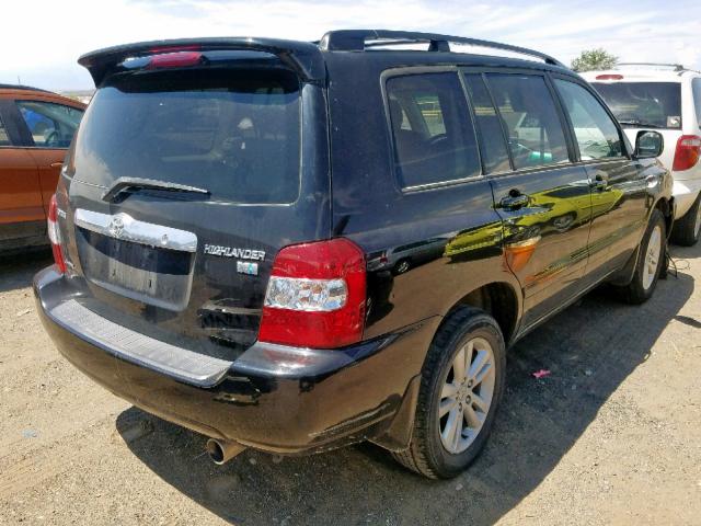 JTEEW21A960006312 - 2006 TOYOTA HIGHLANDER BLACK photo 4