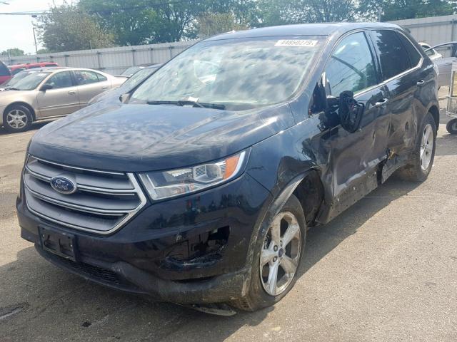 2FMPK3G94HBB03281 - 2017 FORD EDGE SE BLACK photo 2