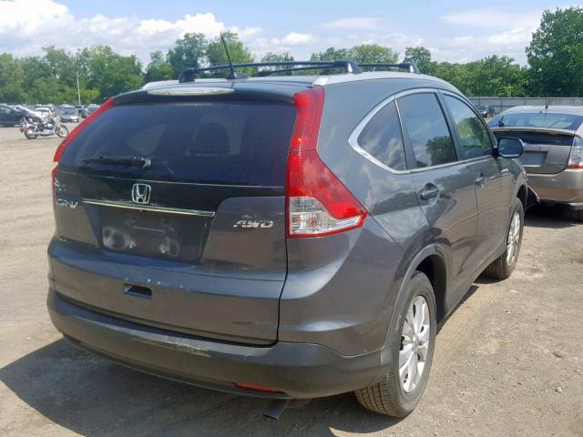 5J6RM4H77EL094981 - 2014 HONDA CR-V EXL GRAY photo 4