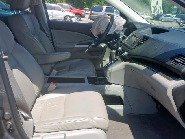 5J6RM4H77EL094981 - 2014 HONDA CR-V EXL GRAY photo 5