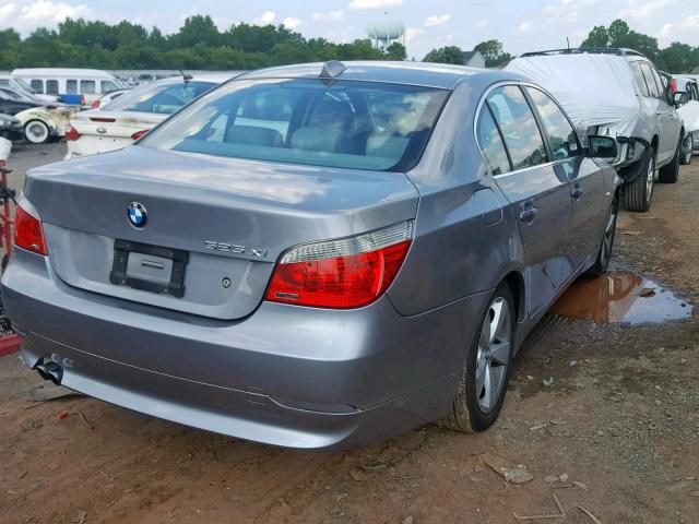 WBANF33557CS41832 - 2007 BMW 525 XI SILVER photo 4