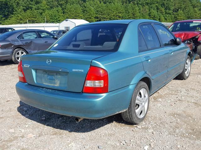 JM1BJ225410435504 - 2001 MAZDA PROTEGE LX TURQUOISE photo 4