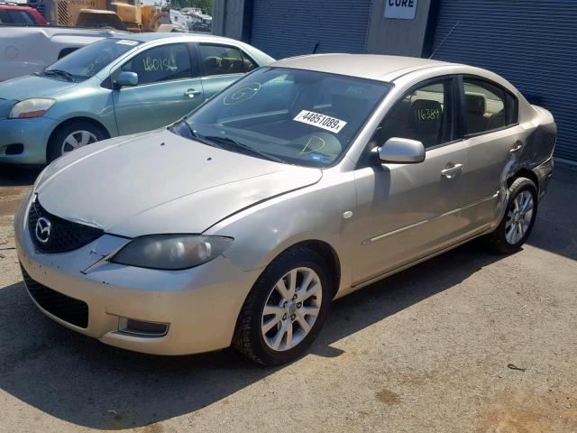 JM1BK12F971738085 - 2007 MAZDA 3 I GOLD photo 2