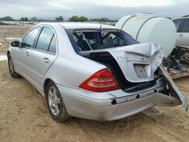 WDBRF61J12F161990 - 2002 MERCEDES-BENZ C 240 SILVER photo 3