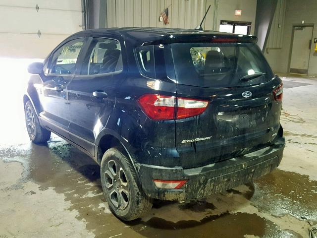 MAJ6P1SL7JC177878 - 2018 FORD ECOSPORT S BLACK photo 3