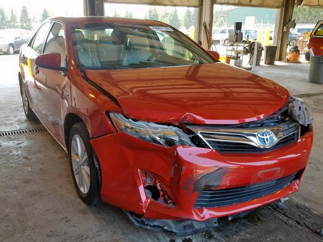 4T1BD1FKXCU014217 - 2012 TOYOTA CAMRY HYBR RED photo 1