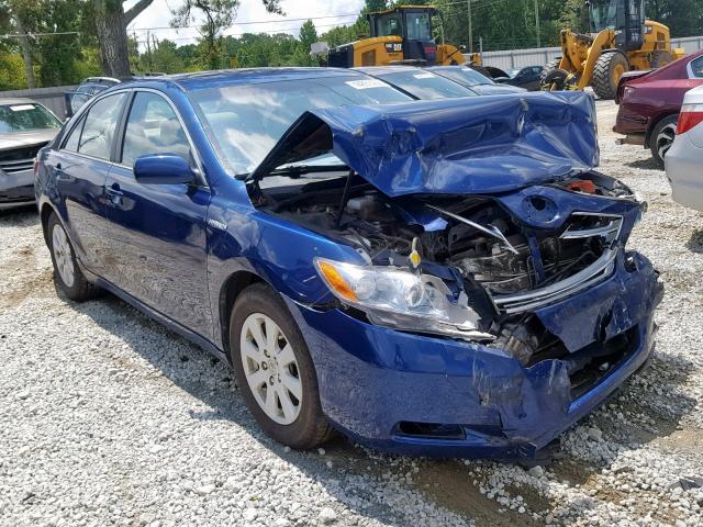 4T1BB46K38U037563 - 2008 TOYOTA CAMRY HYBR BLUE photo 1