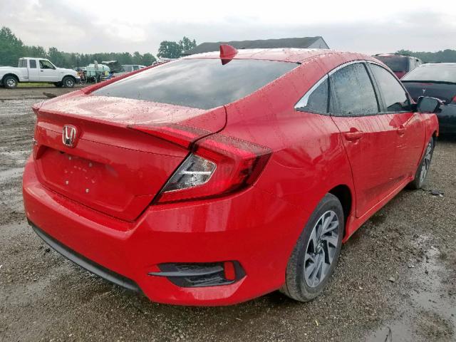 2HGFC2F70HH534688 - 2017 HONDA CIVIC EX RED photo 4