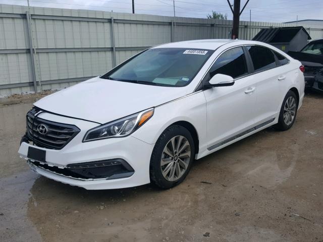 5NPE34AF7HH503286 - 2017 HYUNDAI SONATA SPO WHITE photo 2