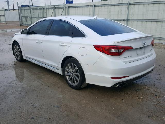 5NPE34AF7HH503286 - 2017 HYUNDAI SONATA SPO WHITE photo 3