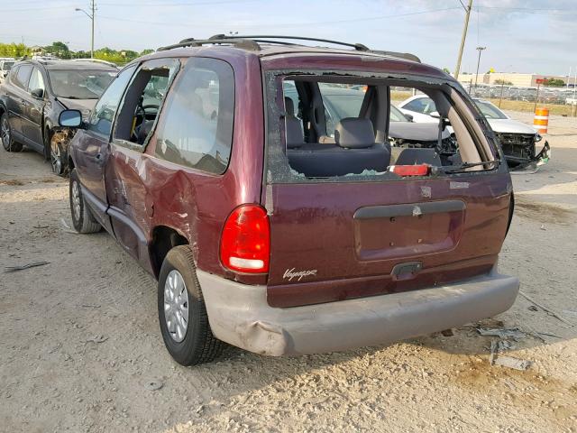 2P4FP25B3YR634752 - 2000 PLYMOUTH VOYAGER PURPLE photo 3