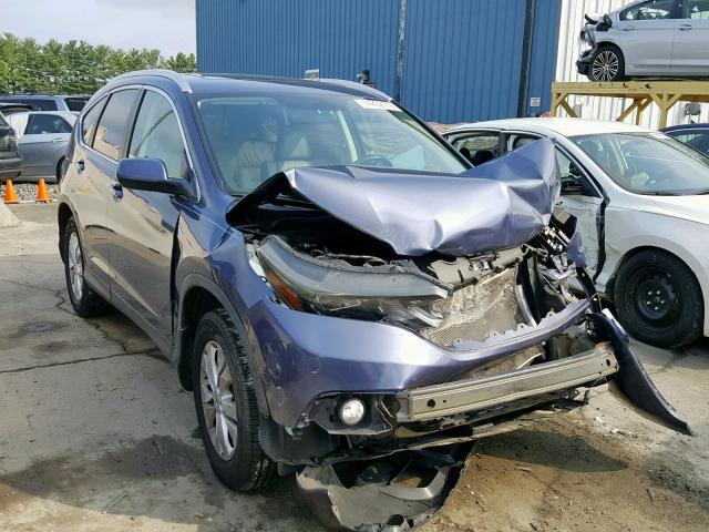 5J6RM4H74CL082381 - 2012 HONDA CR-V EXL BLUE photo 1