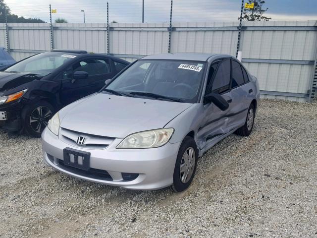 2HGES16334H597431 - 2004 HONDA CIVIC DX V SILVER photo 2