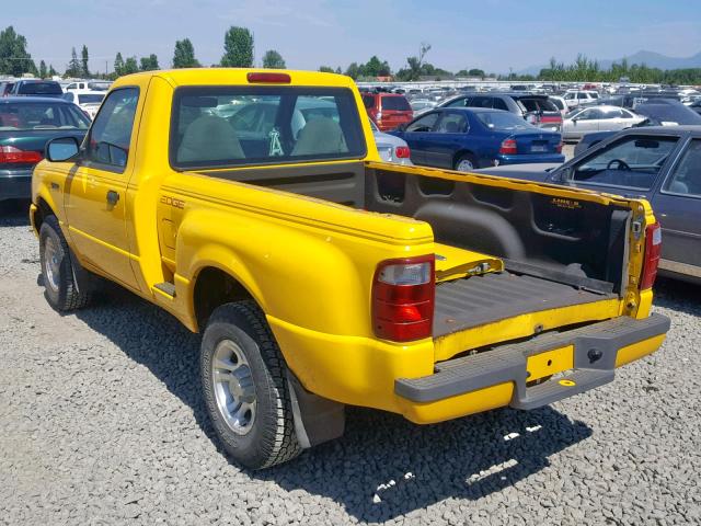 1FTYR10U82PA83043 - 2002 FORD RANGER YELLOW photo 3